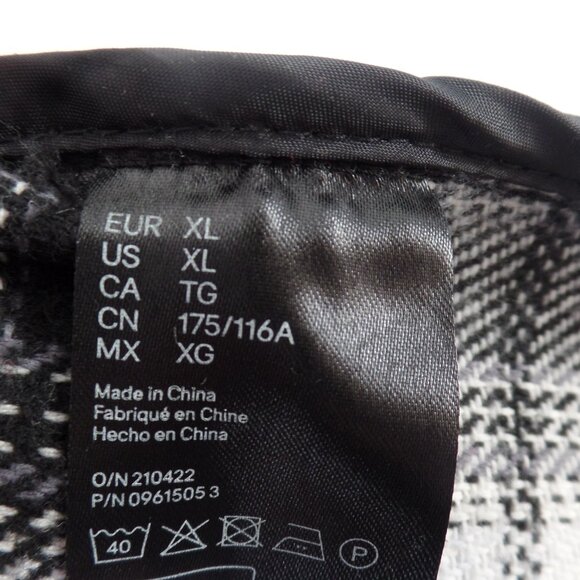 H & M PLAID Duster Jacket Trench Oversized Shacket XL w/6 POCKETS - Picture 6 of 7